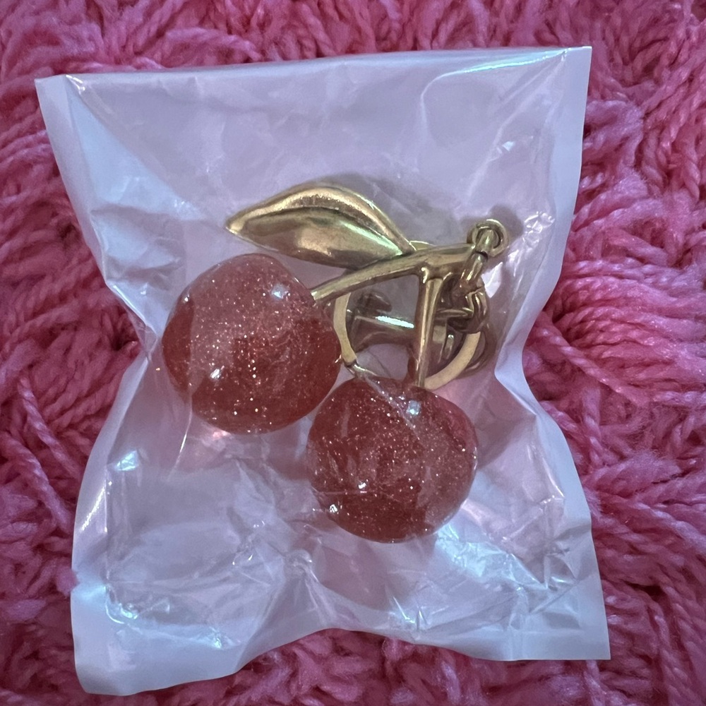 Pink with gold accents keychain